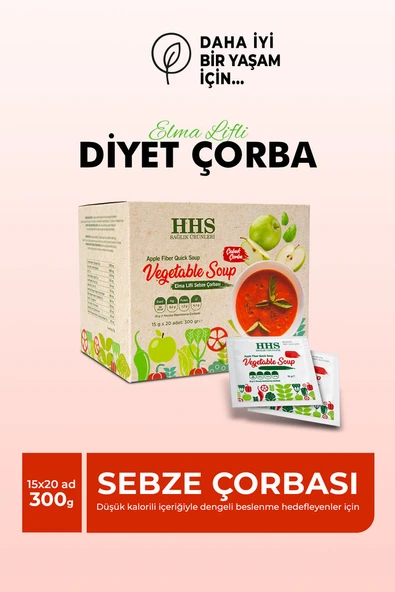 Hhs Elma Lifli Diyet Sebze Çorbası 15g x20 ürün görseli 1