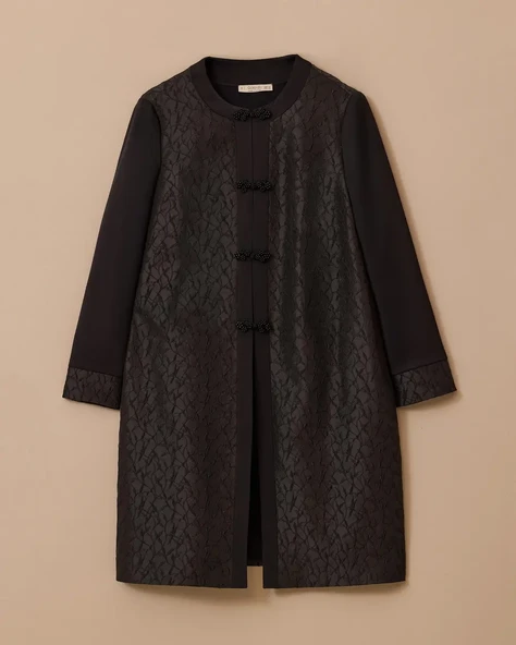 Büyük Beden Desenli Jakar Ceket Takim Gala-Xi - Resim 4