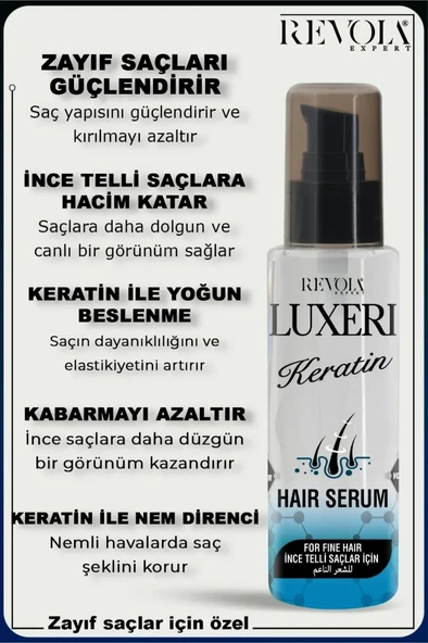 Luxeri İnce Telli Saçlar İçin Saç Bakım Serumu 75 Ml Keratin - 2