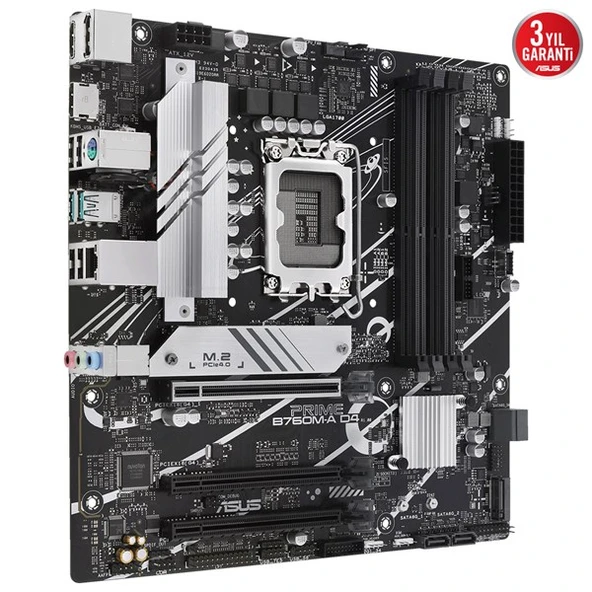 ASUS PRIME B760M-A D4-CSM DDR4 HDMI-DP PCIE 4.0 1700p mATX KURUMSAL ANAKART - Resim 3