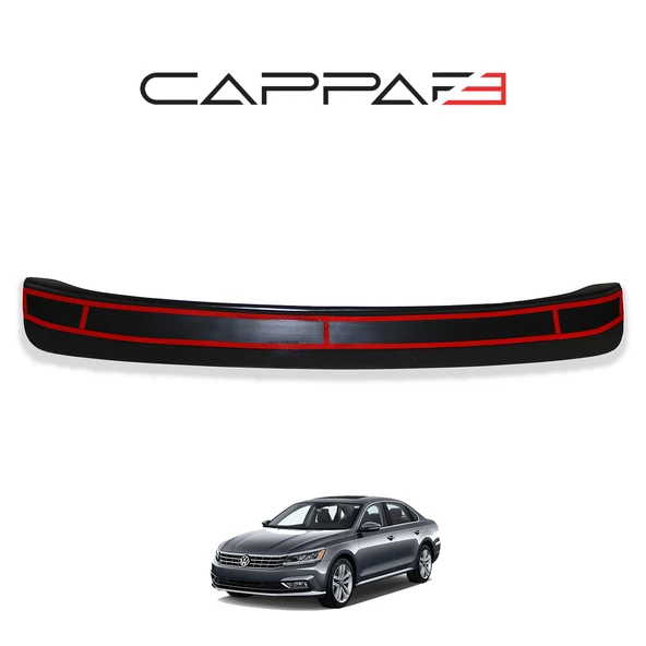 Volkswagen Passat 2015- Yılı ve Sonrası Uyumlu Arka Tampon Eşiği Parlak - Resim 5