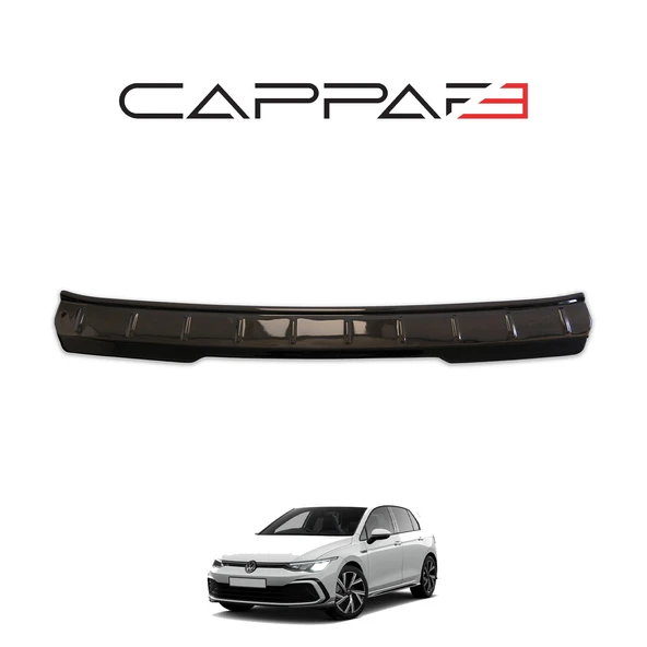 Volkswagen Golf 8 2021- Yılı ve Sonrası Uyumlu Arka Tampon Eşiği Parlak - Resim 2