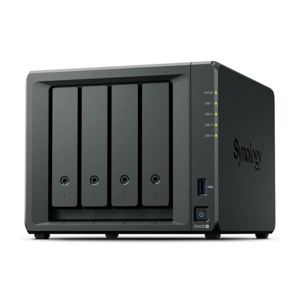 SYNOLOGY DS425 PLUS CELERON QC- 2GB RAM- 4-diskli Nas Server (Disksiz) - 1