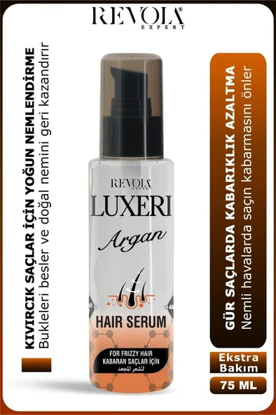 Luxeri Kabaran Saçlar İçin Saç Bakım Serumu 75 Ml Argan