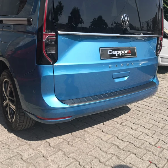 Volkswagen Caddy 2021- Yılı ve Sonrası Uyumlu Arka Tampon Eşiği Mat - Resim 8