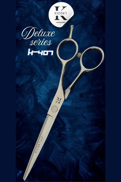 Kioski Profesyonel Deluxe Serisi 420-C Düz Makas 6,5 Numara K-407 ürün görseli