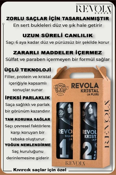 Revola Expert Kristal A Plus Saç Düzleştirici 2'li Set 2x1000 Ml - 2