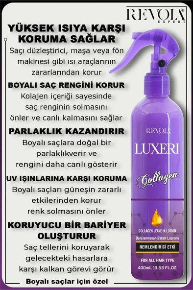 Revola Expert Luxeri Kolay Tarama Fön Suyu 400 Ml Kolajen - 2