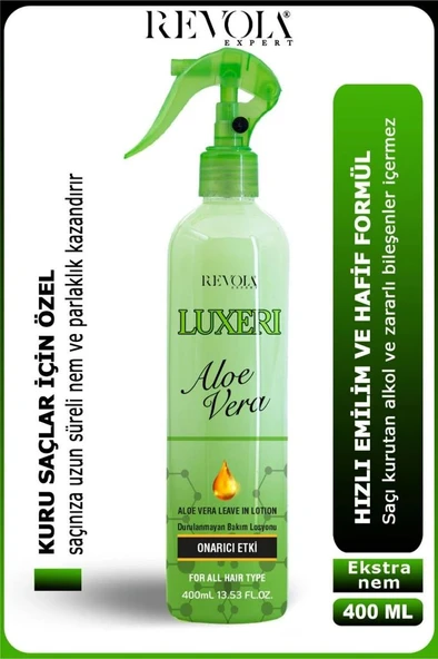 Revola Expert Luxeri Onarıcı Etki Fön Suyu 400 Ml Aloe Vera