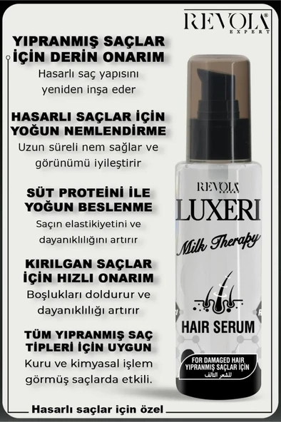 Luxeri Yıpranmış Saçlar İçin Saç Bakım Serumu 75 Ml Milk Therapy - 2