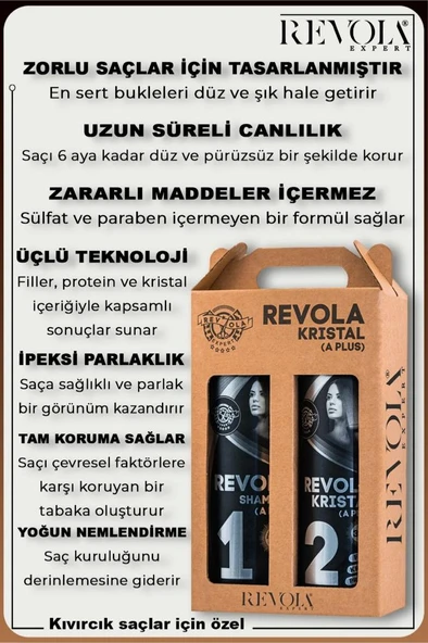 Revola Expert Kristal A Plus Saç Düzleştirici 2'li Set 2x250 Ml - 2