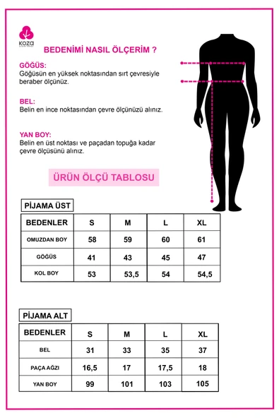 Kadın Yumuşak Dokulu Fitilli Süs Dikişli Soft Touch Pijama Takımı - 2