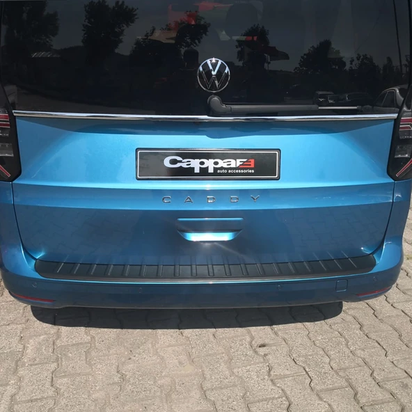Volkswagen Caddy 2021- Yılı ve Sonrası Uyumlu Arka Tampon Eşiği Mat - Resim 6