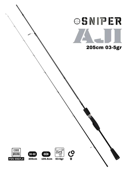 Fujin Sniper 205cm 03-5gr Aji LRF Kamışı ürün görseli 1