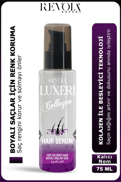 Luxeri Boyalı Saçlar İçin Saç Bakım Serumu 75 Ml Kolajen