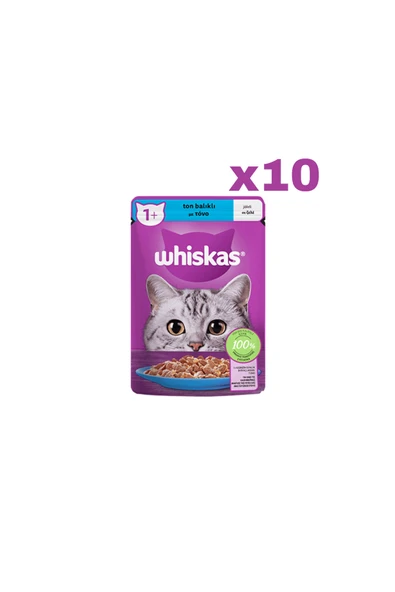 Whiskas Ton Balıklı Kedi Yaş Mama 10 Adet (1x85GR) - 1
