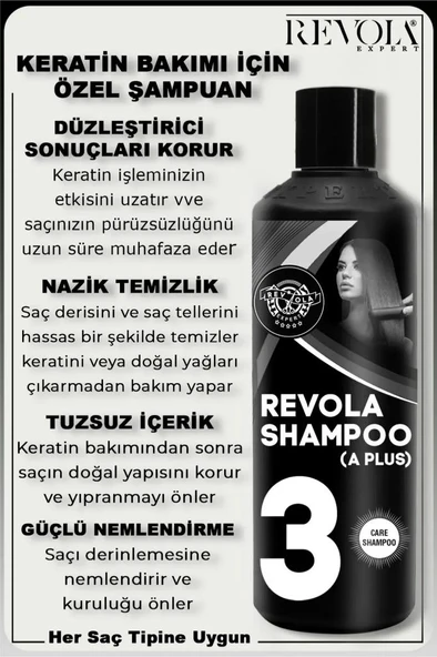 Revola Expert A Plus Brezilya Fönü İçin Tuzsuz Parabensiz Keratin Şampuanı 500 Ml - 2