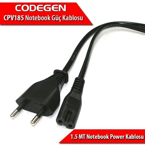 CODEGEN CPV185 2x0.30mm 1.5metre Notebook Power Kablosu ürün görseli 1