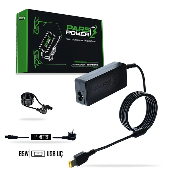 PARS POWER PRS-043 65W 20V 3.25A- (USB) Siyah ADAPTÖR ürün görseli 1