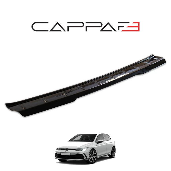 Volkswagen Golf 8 2021- Yılı ve Sonrası Uyumlu Arka Tampon Eşiği Parlak - Resim 4