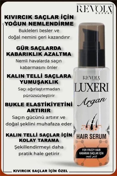 Luxeri Kabaran Saçlar İçin Saç Bakım Serumu 75 Ml Argan - 2