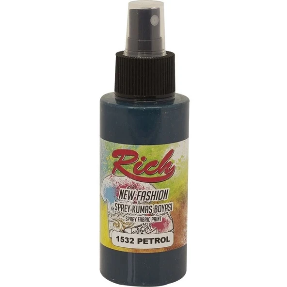 Supertrend New Fashion Sprey Kumaş Boyası 100 cc. 1532 PETROL