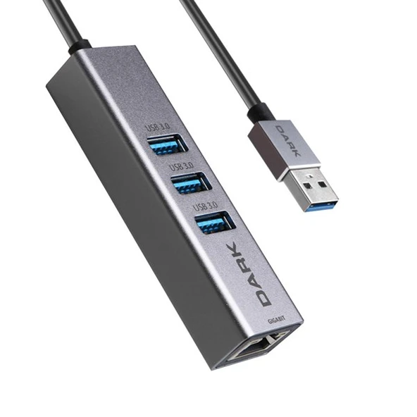 Dark DK-AC-USB332GL Gigabit Ethernet ve 3xUSB 3.0 Hub Çoklayıcı Adaptör - 4