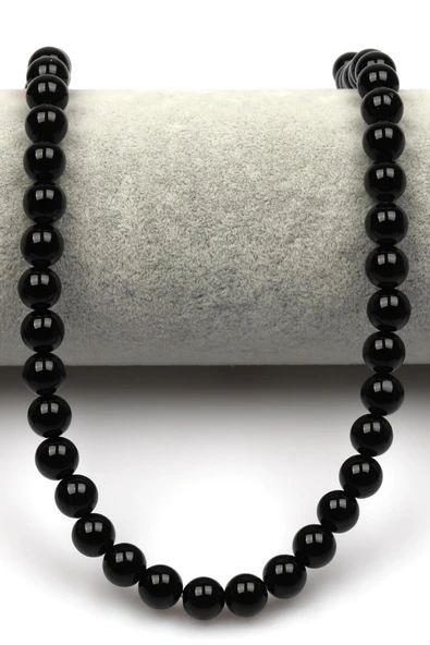 Siyah Akik Doğaltaş Dizi 8 mm Küre Kesim - Resim 2