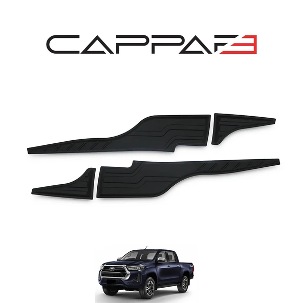 Toyota Hilux 2015-2020 Yıl Aralığı Uyumlu Yarasa Kapı Kaplama 4 Parça - Resim 4