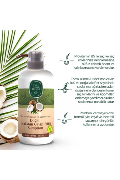 Şampuan 600 ml Doğal H.cevizli - Resim 4