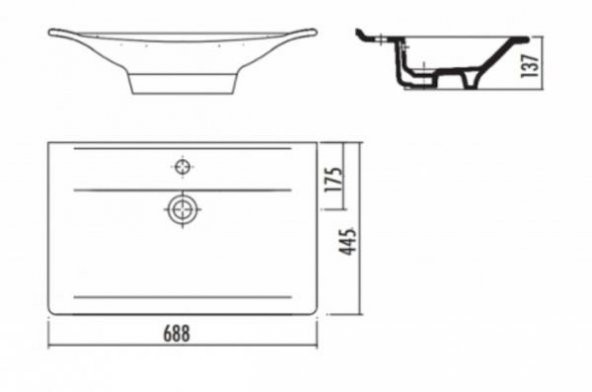 Creavit Mina 50x70 Tezgah Üstü Çanak Lavabo MN170 - 2