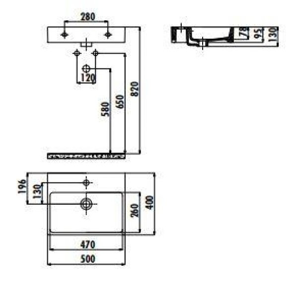 Creavit Next 40x50 cm Tezgah Üstü Çanak Lavabo NX242 - Resim 2