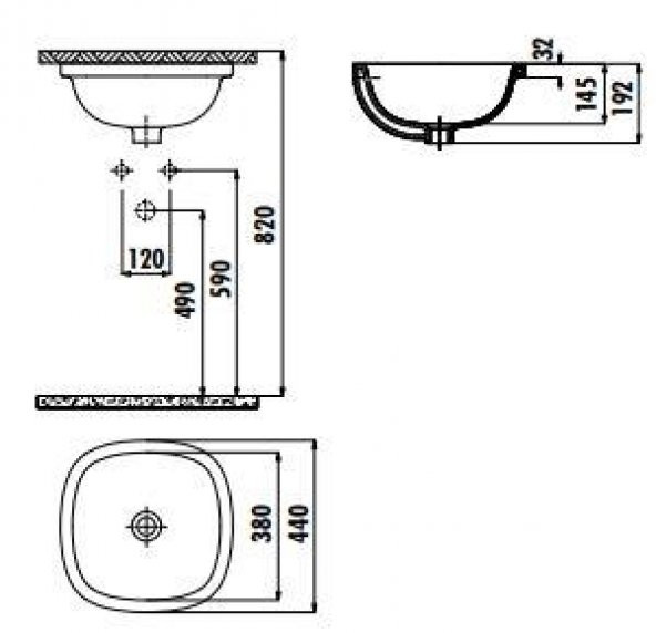 Creavit Solo Tezgah Altı Lavabo SO037 - 2