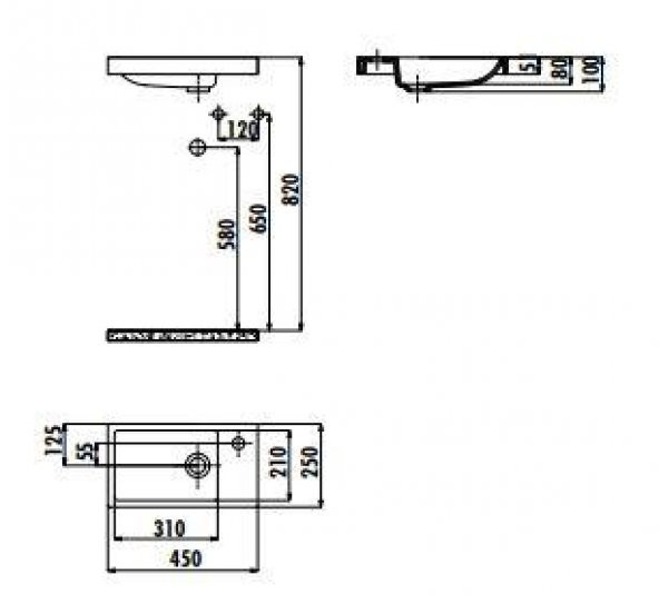 Creavit Elmas Tezgah Üstü Çanak Lavabo Tp025 - Resim 2