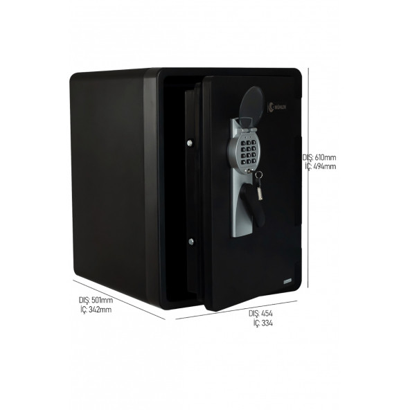 MÜHLEN FIRE SAFE YG 2096 YANGINA VE SUYA KARŞI DAYANIKLI PARA VE DEĞERLİ EŞYA KASASI - 4