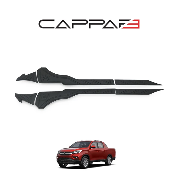 Ssangyong Musso 2018-2021 Yıl Aralığı Uyumlu Yarasa Kapı Kaplama 6 Parça - Resim 2