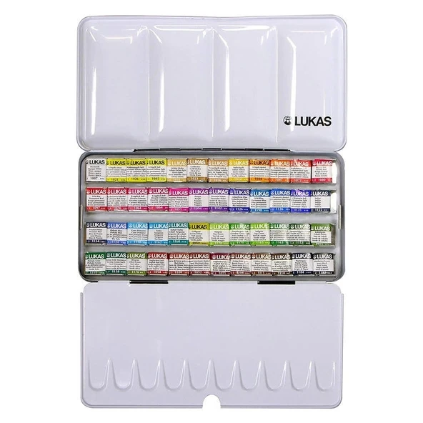 Supertrend Aquarell 1862 Profesyonel Tablet Sulu Boya Seti 48 Renk 1/2 Tablet Metal Kutu ürün görseli 1