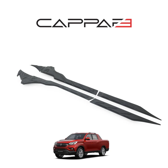 Ssangyong Musso 2018-2021 Yıl Aralığı Uyumlu Yarasa Kapı Kaplama 6 Parça - Resim 3