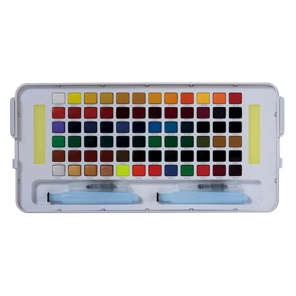 Supertrend Koi Tablet Sulu Boya Seti 72 Renk Studio Set + 2 Adet Su Hazneli Fırça Hediyeli