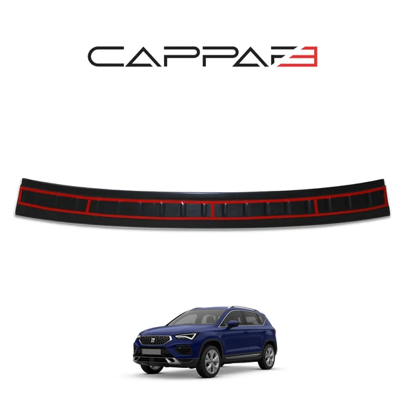 Seat Ateca 2016- Yılı ve Sonrası Uyumlu Arka Tampon Eşiği Mat - Resim 6