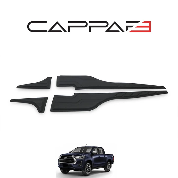 Toyota Hilux 2015-2020 Yıl Aralığı Uyumlu Yarasa Kapı Kaplama 4 Parça - Resim 5