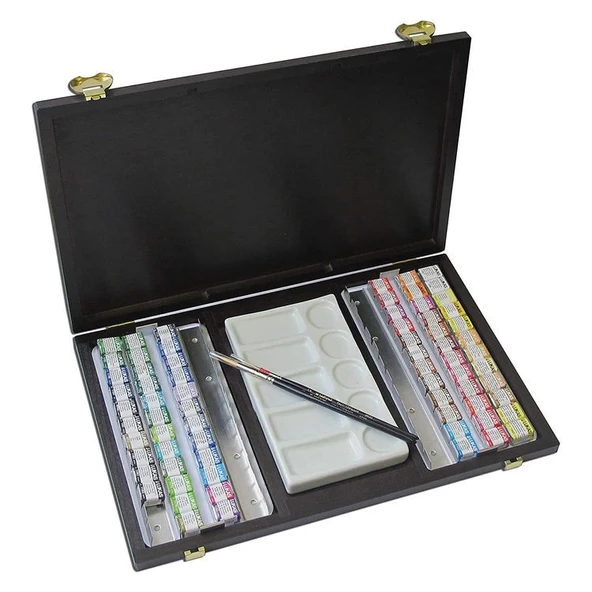 Supertrend Aquarell 1862 Profesyonel Tablet Sulu Boya Seti 48 Renk 1/2 Tablet Ahşap Kutu ürün görseli 1