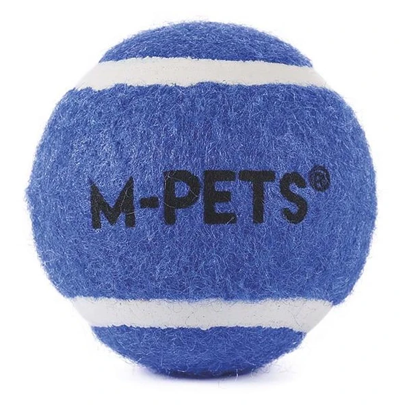 M-Pets Hop Tennis Topu Mavi 5cm 3lü Set