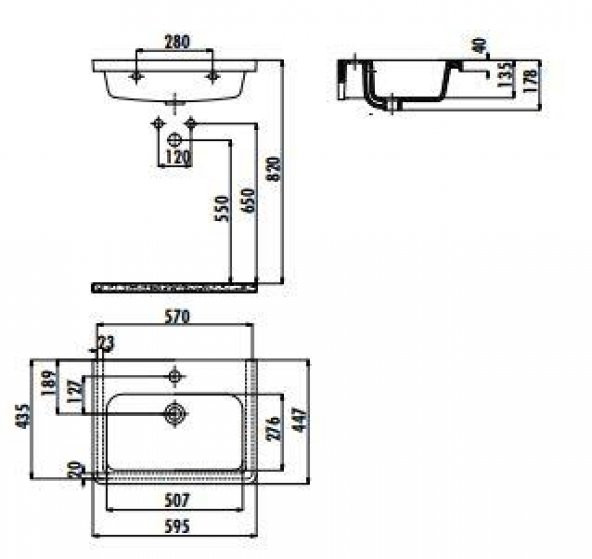 Creavit İpek 45x60 cm Etajerli Mobilya Dolap Uyumlu Lavabo IP060 - 2