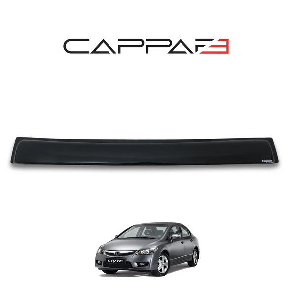 Honda Civic 2006-2012 Yıl Aralığı Uyumlu Arka Cam Üstü Spoyler İnce Model - 2