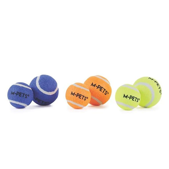 M-Pets Hop Tennis Topu Turuncu 5cm 3lü Set - 5