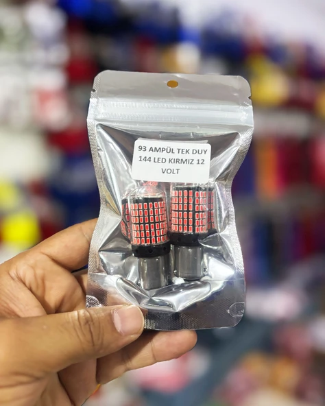 Oto 144LED Ampul 2'li Set, 93M 12V Tek Duy Beyaz Işık, Fren, Park, Sinyal Ampulleri - Resim 9