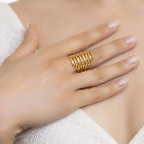 Yiğitbaşı Gold Kaburga Yüzük (3023) - 3