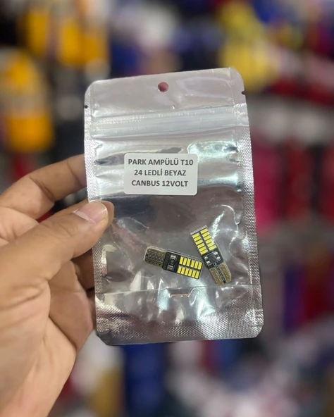 Oto 24LED Ampul 2'li Set, T10 Model 12V Beyaz-Mavi-Turuncu Işık, Fren, Park, Sinyal ve Geri Vites Lambası - Resim 3