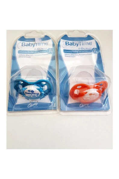 BABY TİME BT152 SİLİKON DAMAKLI KORUYUCU KAPAKLI SİYAH GÖVDELİ EMZİK - 2